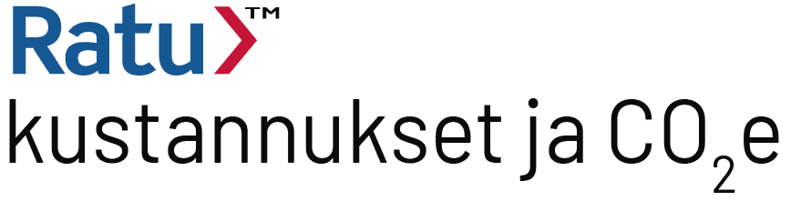 Ratu kustannukset ja CO₂e logo